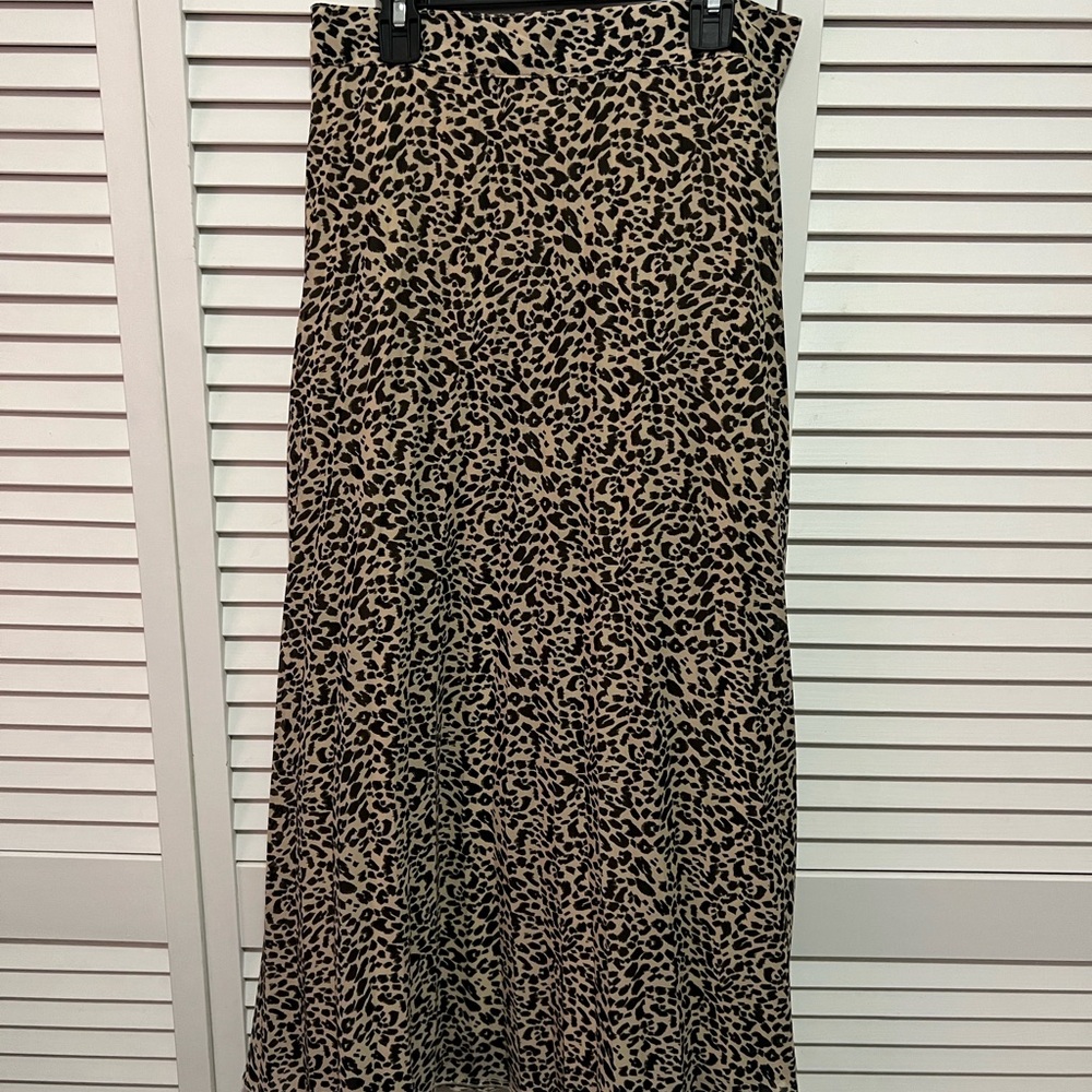 Elegant Animal Print Maxi Skirt